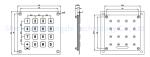 Metal Backlit Numeric Keypad , SS 4x4 Matrix Keyboard For Vending Machine