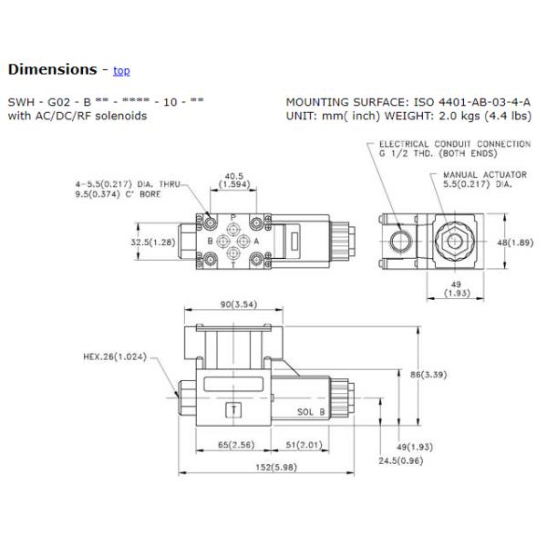Northman SWH-G02 Hydraulic Solenoid Operated Directional Control Valve