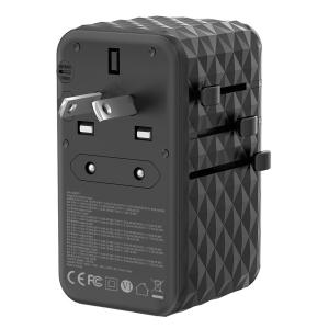 China AC100V - 250V Worldwide Power Adapter 120W International USB A USB C Wall Charger on sale