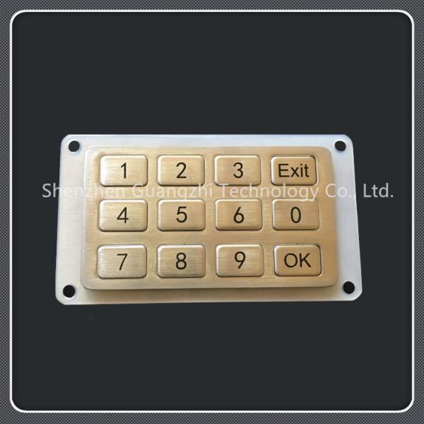 Quality 3x4 Layout Waterproof Numeric Keypad 12 Keys Type For Industrial Equipment for sale