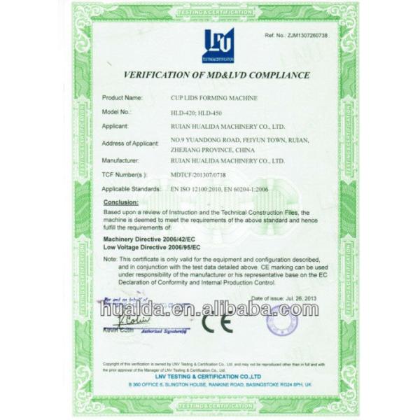 Hualida High Speed HLD-450W Plastic Lid Making Machine