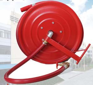 China Red Fire Hose Reel And Cabinet Automatic / Manual Swinging Fire Fighting Hose Reel on sale