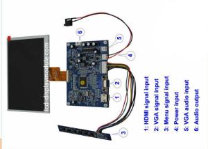Wholesale 7 Inch 1024 * 600 TFT LCD Monitor With VGA HDMI Signal Input White LED from china suppliers