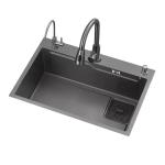 Modern Kitchen Stainless Utility Sink Rectangular With Large Single Tank