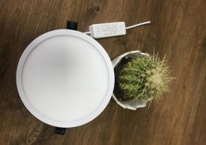 China 4000k Triac Dimmable Led Panel Light Round Ip44 Rank With Sliver Housing on sale