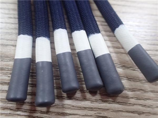 Quality Round Non Elastic Polyester Rope Grey And White Coating For Clothes for sale