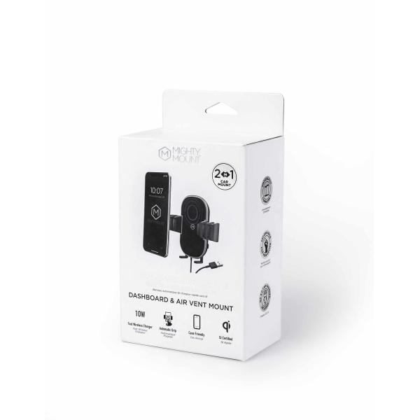 Silver Foiled Wireless Charger Tempered Glass Packaging Box With Hanging CMYK Printing