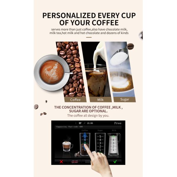 MACAS Instant Coffee Vending Machine Coffee Powder Vending Machine 220VAC