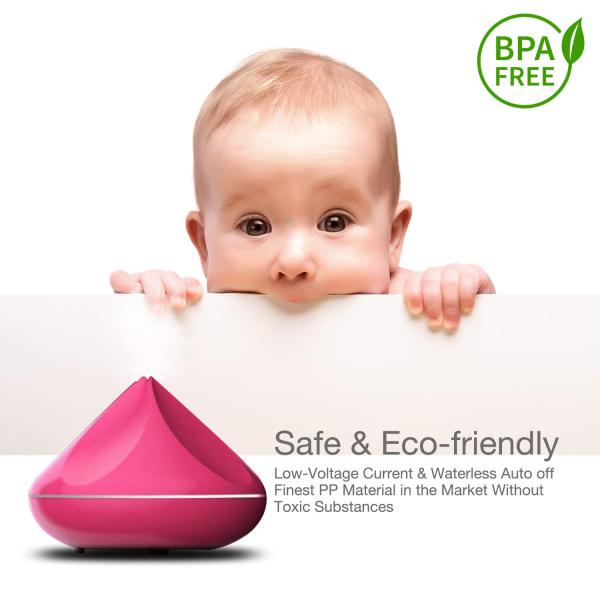 Bud Shaped 300ML Wood Grain Aromatherapy Humidifier Essential Oil Diffuser With Beautiful LED Light