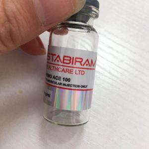 China Waterproof tren Acetate 100mg/ml Glass Vial Labels on sale