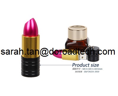 Lipstick Shape USB Flash Drive, Special Total Metal USB sticks, Wholesales USB 2.0