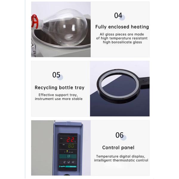 Rotary Evaporator / Rotary Evaporator / Rotary Evaporating Concentrator 10 Liter 20 Liters 50 Liters Optional Vacuum And Cooling Circulation Pump
