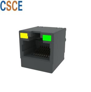 100Base - T RJ45 Modular Jack / Ethernet Jack 1 Port 180 Degrees Housing Material PBT