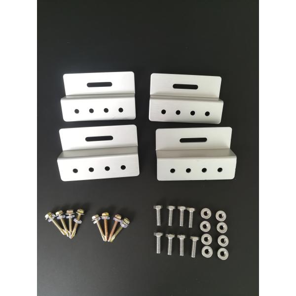 Natural Silver or Black Hot-dip Galvanized Solar Panel Mounting Z Bracket Kit for RV System