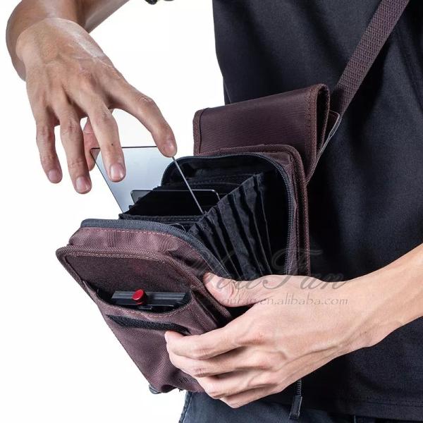 Large Capacity Camera Filter Bag , Soft Camera Lens Filter Holder Aqueous Coating