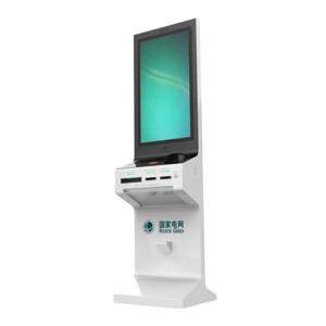 China Touchscreen Government Kiosk Totem Lcd Display With Keyboard Printer on sale