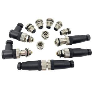 China M12 Sensor Connector Waterproof Male Female Plug Screw Coupling 3 4 5 8 12 Pin A type Sensor Connectors on sale