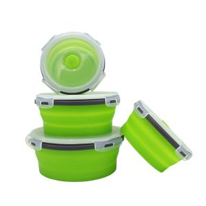 Wholesale Leakproof Microwavable Collapsible Silicone Bento Lunch Box from china suppliers