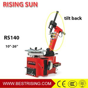 Tilt back tire changer tire assembly machine for garage