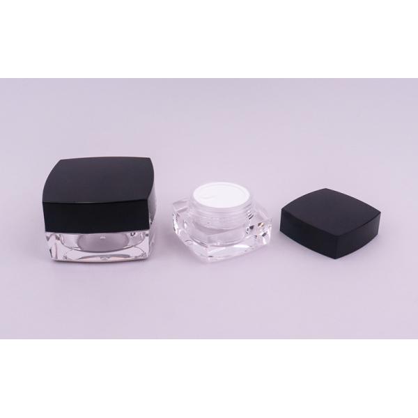Square Cosmetic Acrylic Jar Empty Plastic Cosmetic Jars 15g 30g 50g Empty Plastic Cosmetic Jars