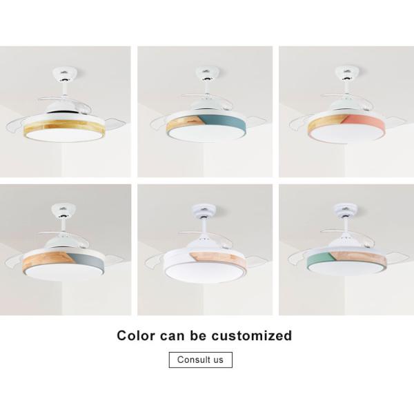 Color Temperature Options 42 Inch Ceiling Fan with Hidden Blades and Remote Control