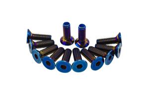 China Automobiles Titanium MTB Bolts Blue Hexagon Socket Countersunk Head Screws on sale