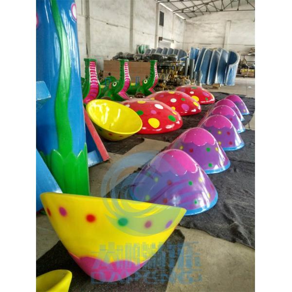 All Fiberglass Made Small Mushroom Fountains For Children Water Park Splash Zone
