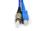 FC To SC Optical Patch Cord One Meter Long 50dB Return Loss Blue Color