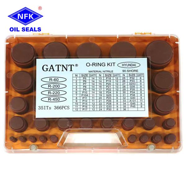 Excavator Rubber O-Ring Kit Set Repair Oring Box From China