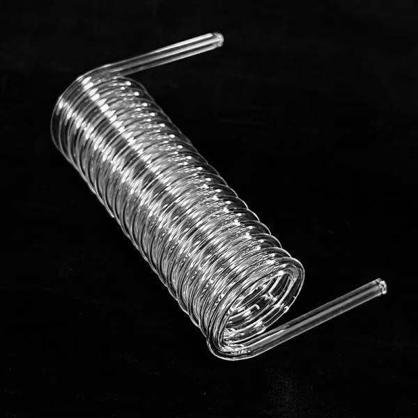 High Temperature Resistance Clear Fused Silica Spiral Tube With Customizable Outside Diameter
