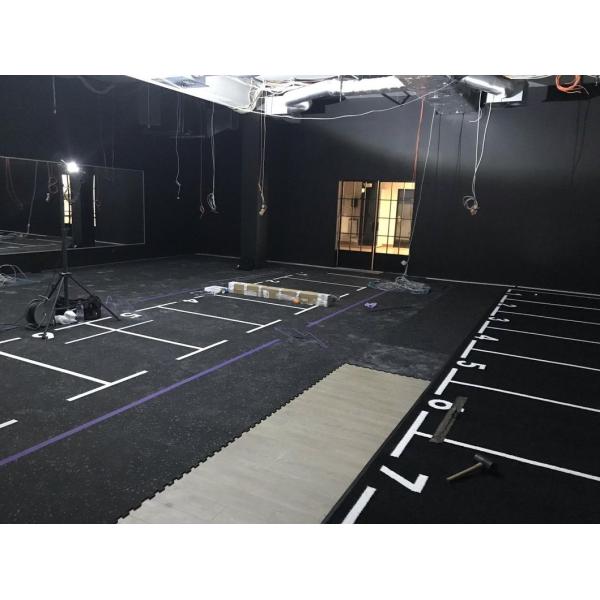 Manufacturing facility for rubber flooring