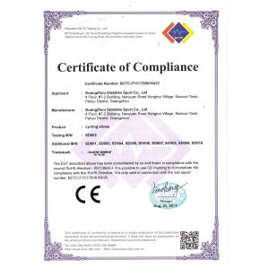 Guangzhou Sidebike Sport Co., Ltd. Certifications