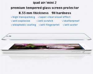 Wholesale 0.33mm 2.5D 9H High Clear Tempered glass Screen Protector for Tablet PC Ipad Air 2 from china suppliers