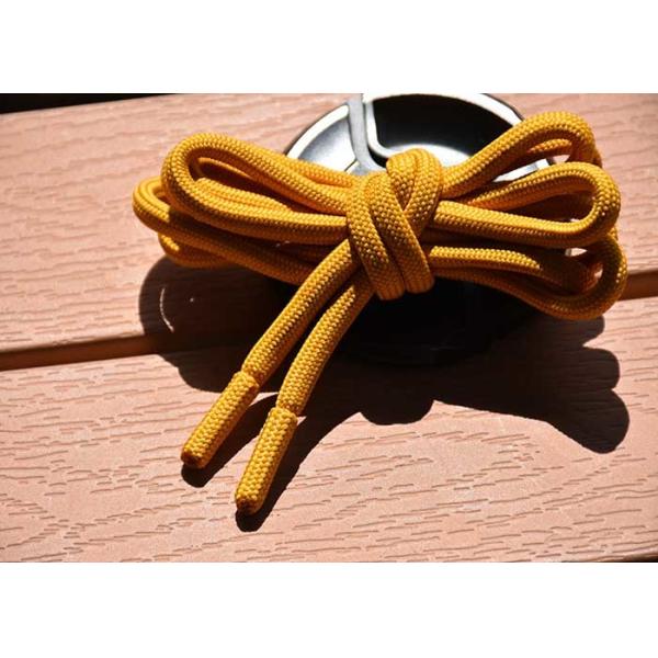 Garments 5mm Round Polyester Drawstring Cord Metal And Fabric Ends