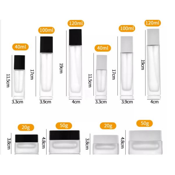 Smooth Neck Clear Empty Cosmetic Bottles 100ml Glass Lotion Bottle