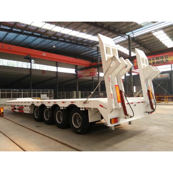 Semi-Trailer 4 Axles 13.73m 75 Tons 80ton Lowbed Flat Low Bed Loader in Qatar