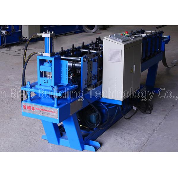Shelf Plate Reinforcing Rib Steel Roll Forming Machine PLC With Touch Screen Control