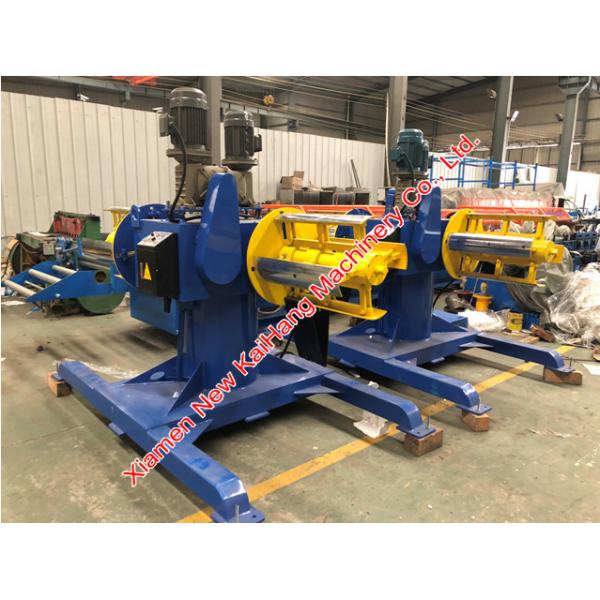 Twin Head Driven Un Coiler Color Customized For Boltless Roofing Roll Former