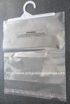 Professional Flexible Packaging Poly Bags With Hangers / Custom Shopping Bags