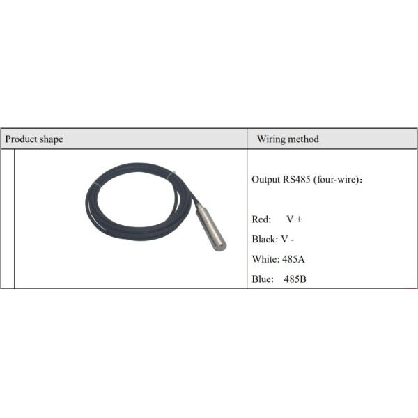 Cable material Polyethylene High Precision Underwater Water Level Pressure Sensor IP68