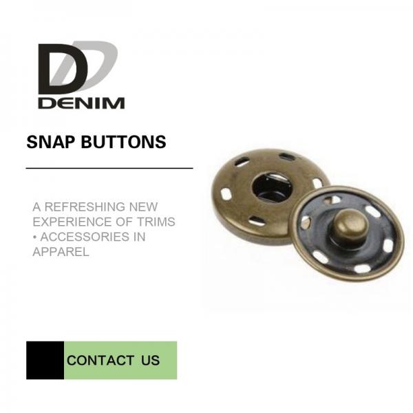 Quality Brass Custom  On Snap Buttons For Overcoat Down Jacket / Cotton - Padded Clothes for sale