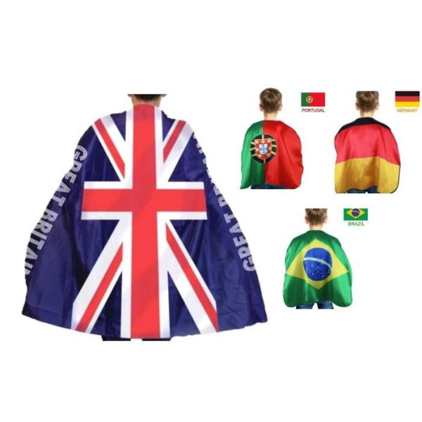 Low MOQ Flag Cape Custom Logo , Promotional Polyester Football Fan Cape