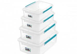 China Clear Plastic Food Storage Box with Lid and Lock Capacity 0.9L to 12L Withstand Temperatures From -40°C to +80°C on sale