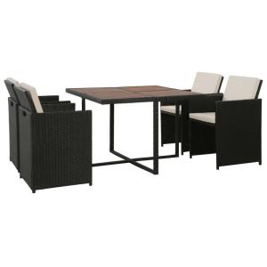 China W110cm H71cm Table Rattan Garden Furniture Sets , 4 Seater Rattan Patio Set Steel Frame on sale