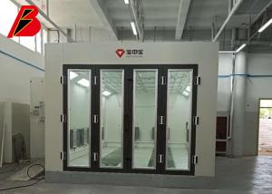 China Big Glass Door 16kw Vehicle Spray Booth for Auto Turbine fans on sale