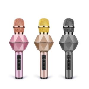 China Wireless Bluetooth Karaoke Microphone Portable Handheld Karaoke Mic Speaker on sale