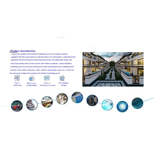 AUPOOL 2000L Series Standard Countercurrent Trainer Long Side Transparent Swimming Pool