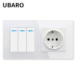 LED Lights Switch Socket Combination Round Mounting Box Light Bulb Socket With