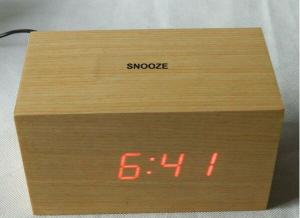 Wholesale LED wood clock with voice control and touch function from china suppliers