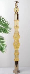 Wholesale Acrylic Crystal Baluster Clear Transparency Handrail Customized Size Luxury Gold Decorative Acrylic Stai from china suppliers